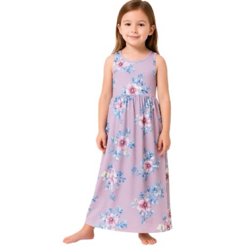 Pomelo girls  Pink Floral Sleeveless Maxi Dress Size S Casual